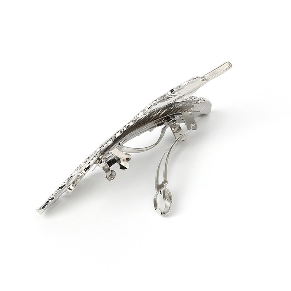 💕Last one SILVER Feather Hair Clip Pins - Picture 3 of 8